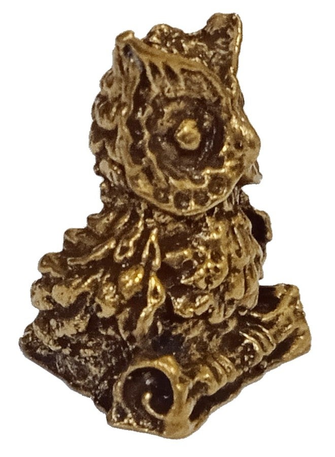 Purpledip Rare Miniature Brass Figurine Owl: Collectible Showpiece Statue with Fine Workmanship (12699D) - Image 4